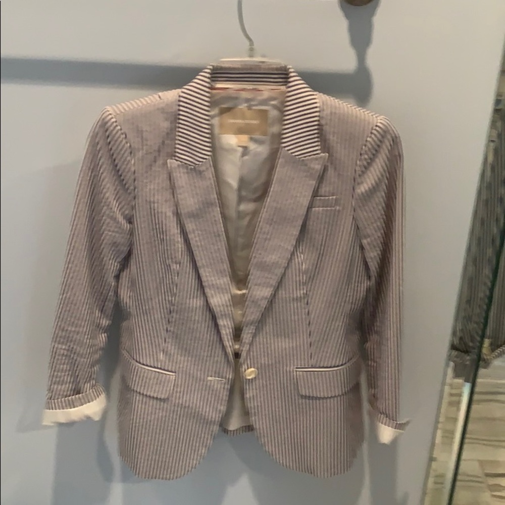 Seer sucker blazer